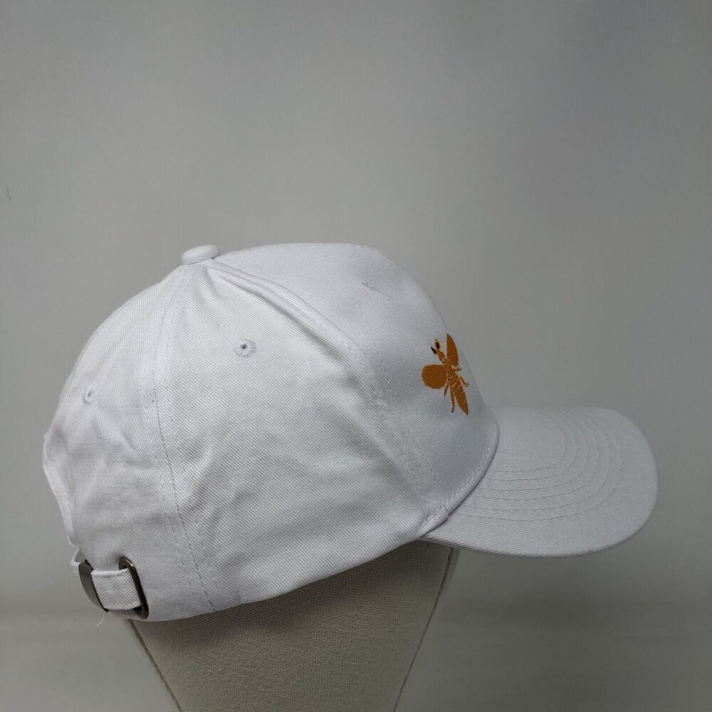 Bee Slideback Hat White Medium Adjustable Embroid… - image 5